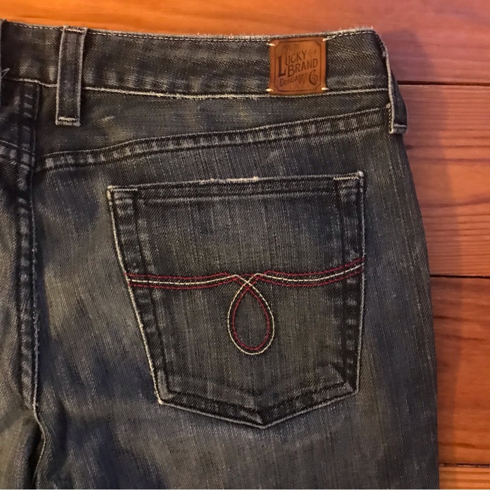Lucky Brand Dark Denim Flare Leg Jeans, EUC, 14/32 - Picture 12 of 13